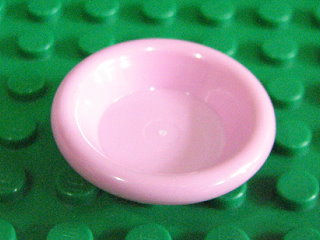 Minifig, Utensil Dish 3 x 3 亮粉紅色