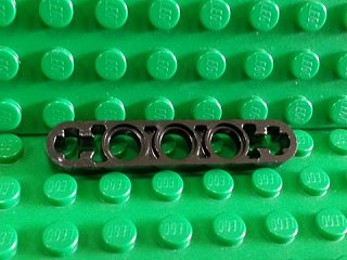 Technic, Liftarm 1 x 5 Thin with Axle Holes on Ends 黑色