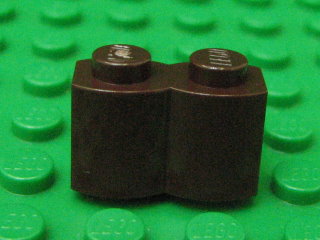 Brick, Modified 1 x 2 Log 深棕色