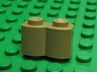 Brick, Modified 1 x 2 Log 深黃褐色