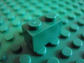 Brick 1 x 2 綠色