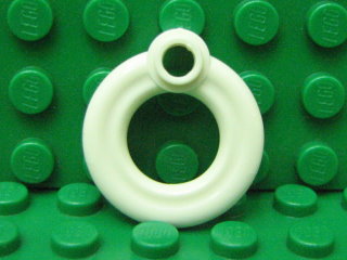 Minifig, Utensil Flotation Ring (Life Preserver)白色救生圈